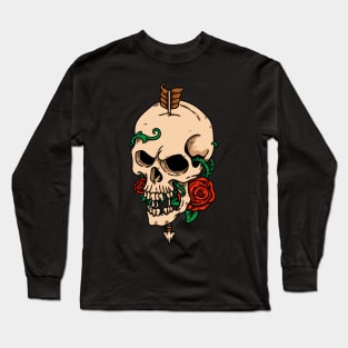 Skull And Rose Long Sleeve T-Shirt